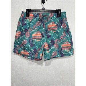 Boardies Apparel Mens Sz M Tropical / Floral Mid Length Lined Swim Shorts NWT